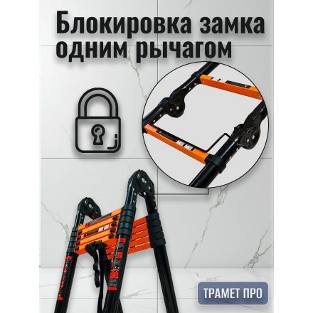 Лестница телескопическая 4,2 м (2,1+2,1) TraMet TR-S5042